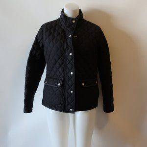 J. CREW BLACK QUILTED COAT SZ S*